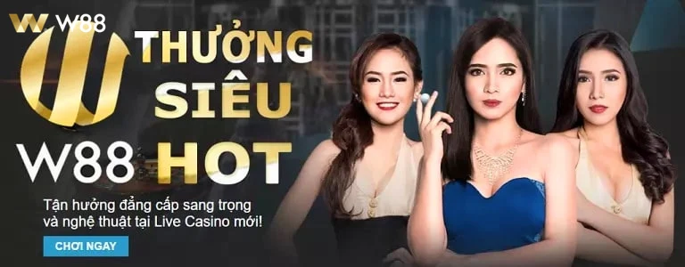 Hình giao diện chương trình Khuyến mại W88 với màu sắc nổi bật.